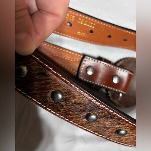 Brown Leather Studded toddler Belt